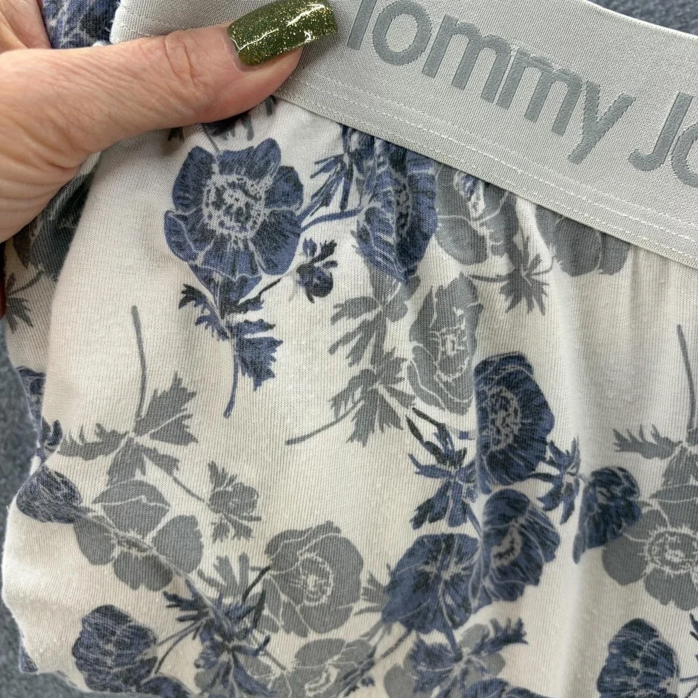 Tommy John Pants Mens Small Blue Floral Second Skin Lounge Lightweight Pull On